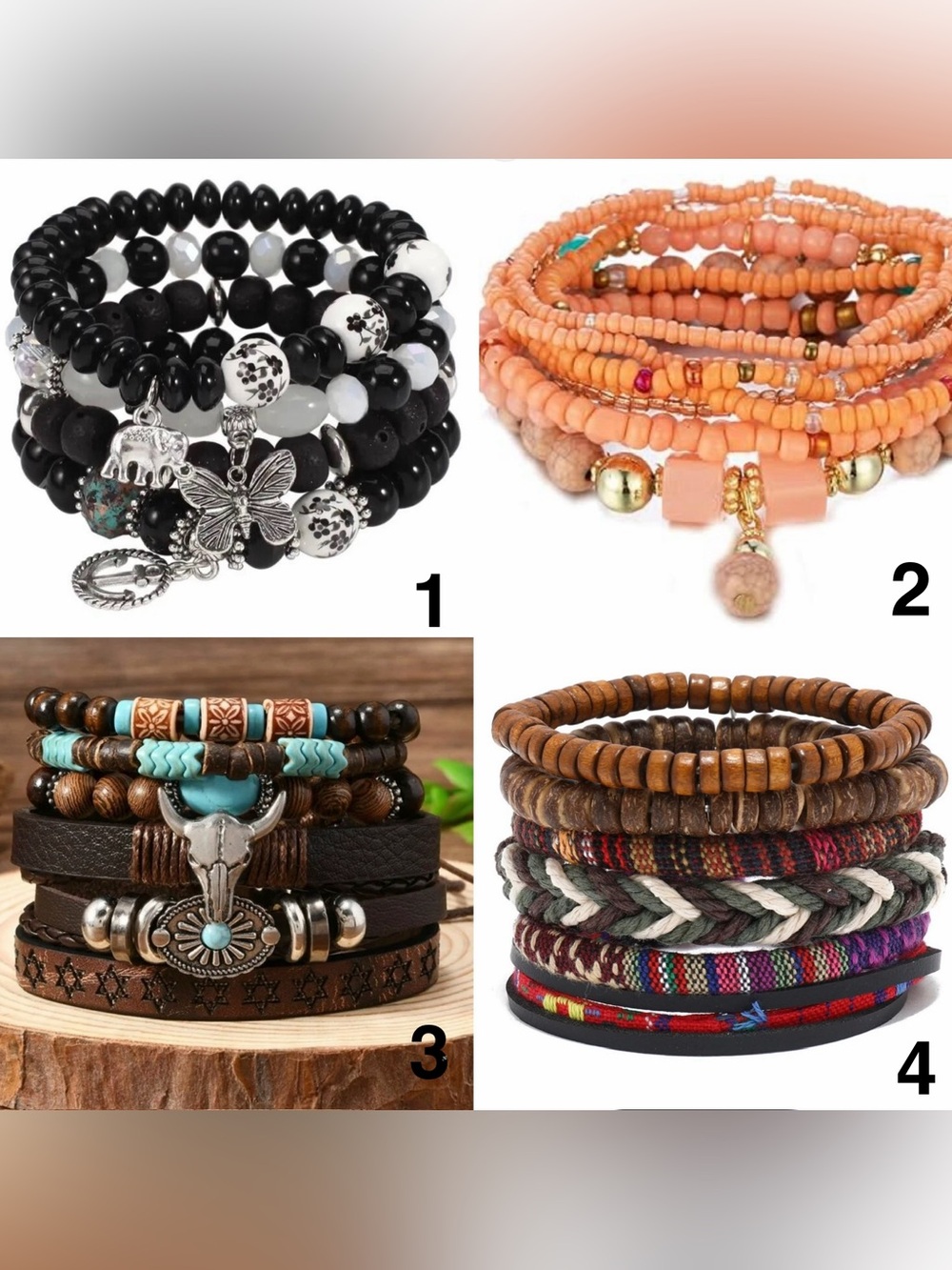 Bohemian Layered Bracelet Stack - Choose 1!